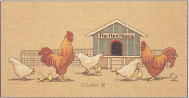 hen house cc040 cross stitch chart couchman creations Sonia's Needle & Thread