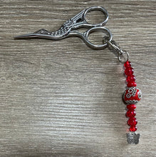 Load image into Gallery viewer, Red Butterfly Scissor Fob
