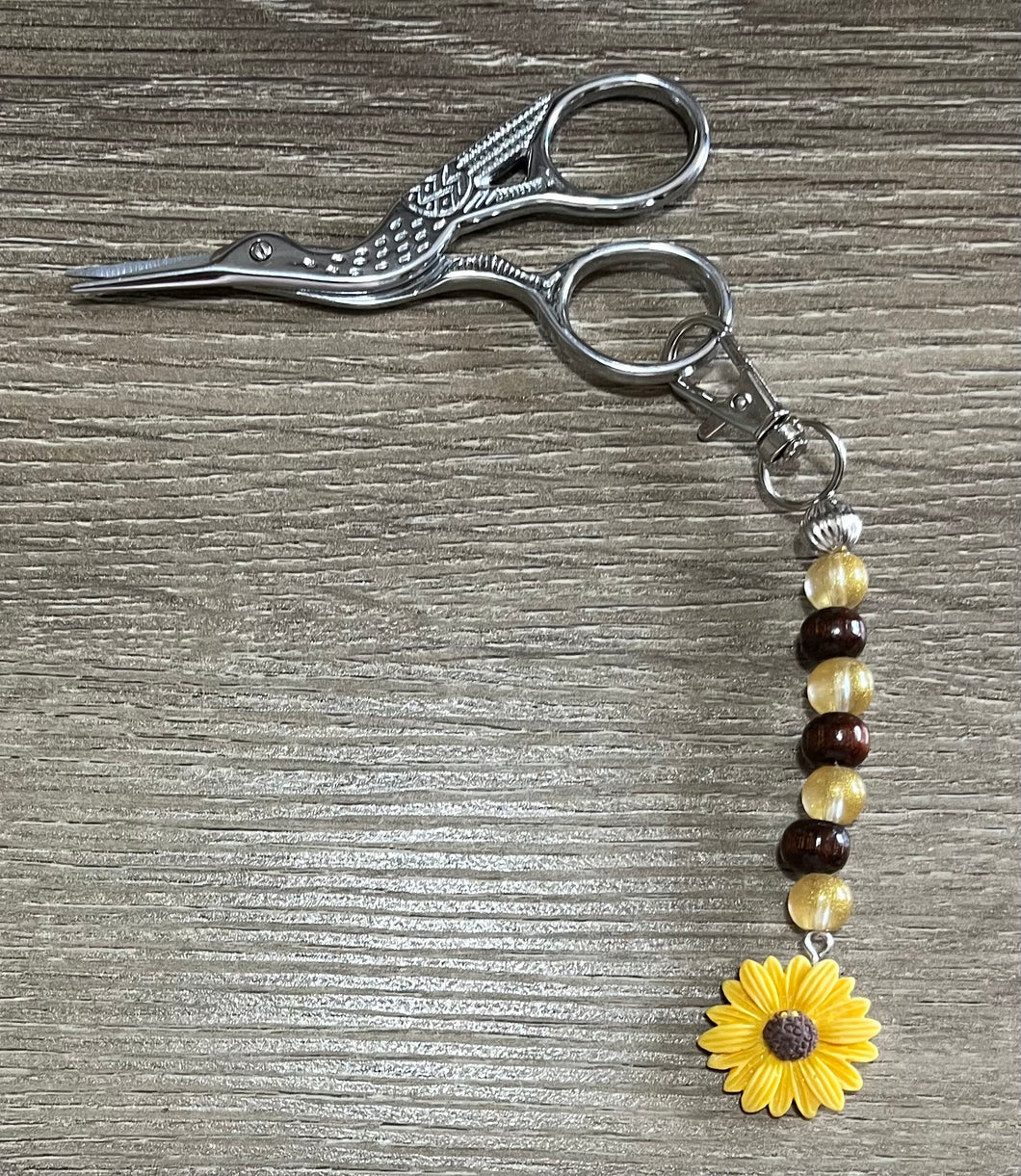 Sunflower Scissor Fob