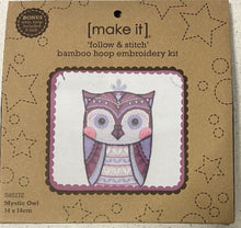 Load image into Gallery viewer, Mystic Owl Follow &amp; Stitch Embroidery Kit - Make It 585172
