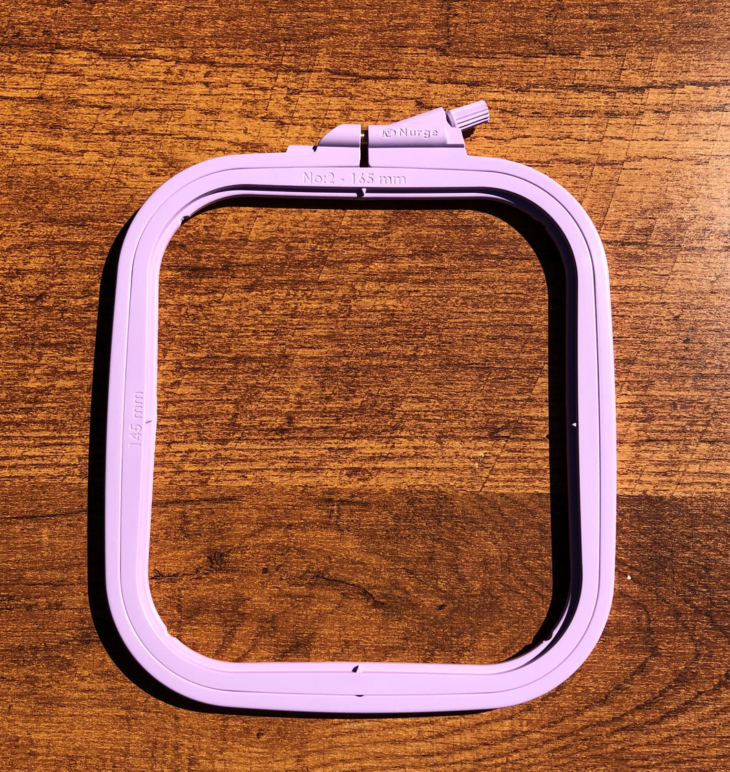 No 2 plastic nurge square hoop lilac.