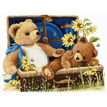 Load image into Gallery viewer, Teddy Bears Picnic Cross Stitch Chart by Country Threads
