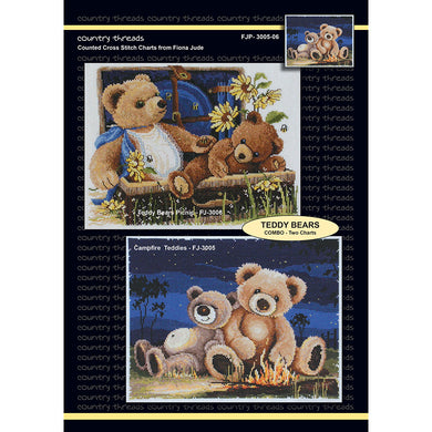 Teddy Bears Cross Stitch Chart by Country Threads