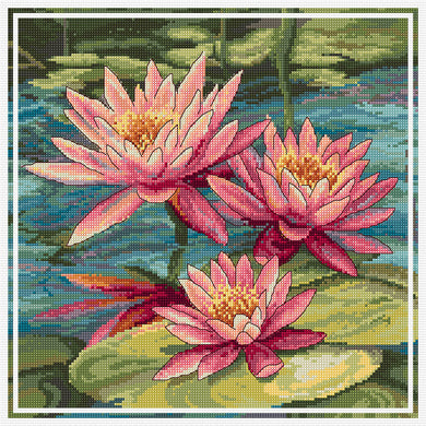 Water Lillies Cross Stitch Chart Country Threads