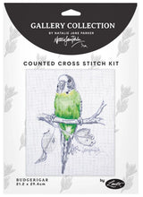 Load image into Gallery viewer, Budgerigar Counted Cross Stitch Kit by Natalie Jane Parker Gallery Collection
