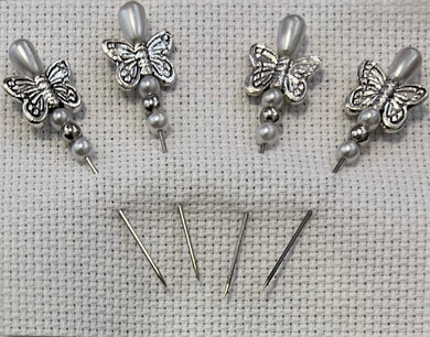 Butterfly & Pearls counting pins
