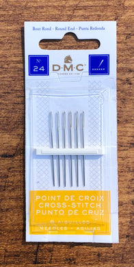 DMC cross stitch needles size 24.
