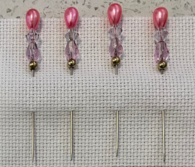 Pink Crystal counting pins