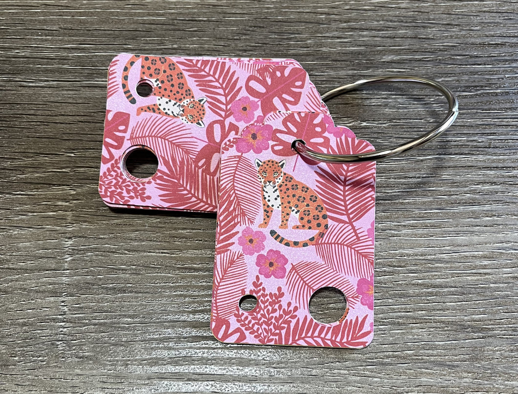 Floss Drops - Pink Leopard - Set of 15 - Blank Backs