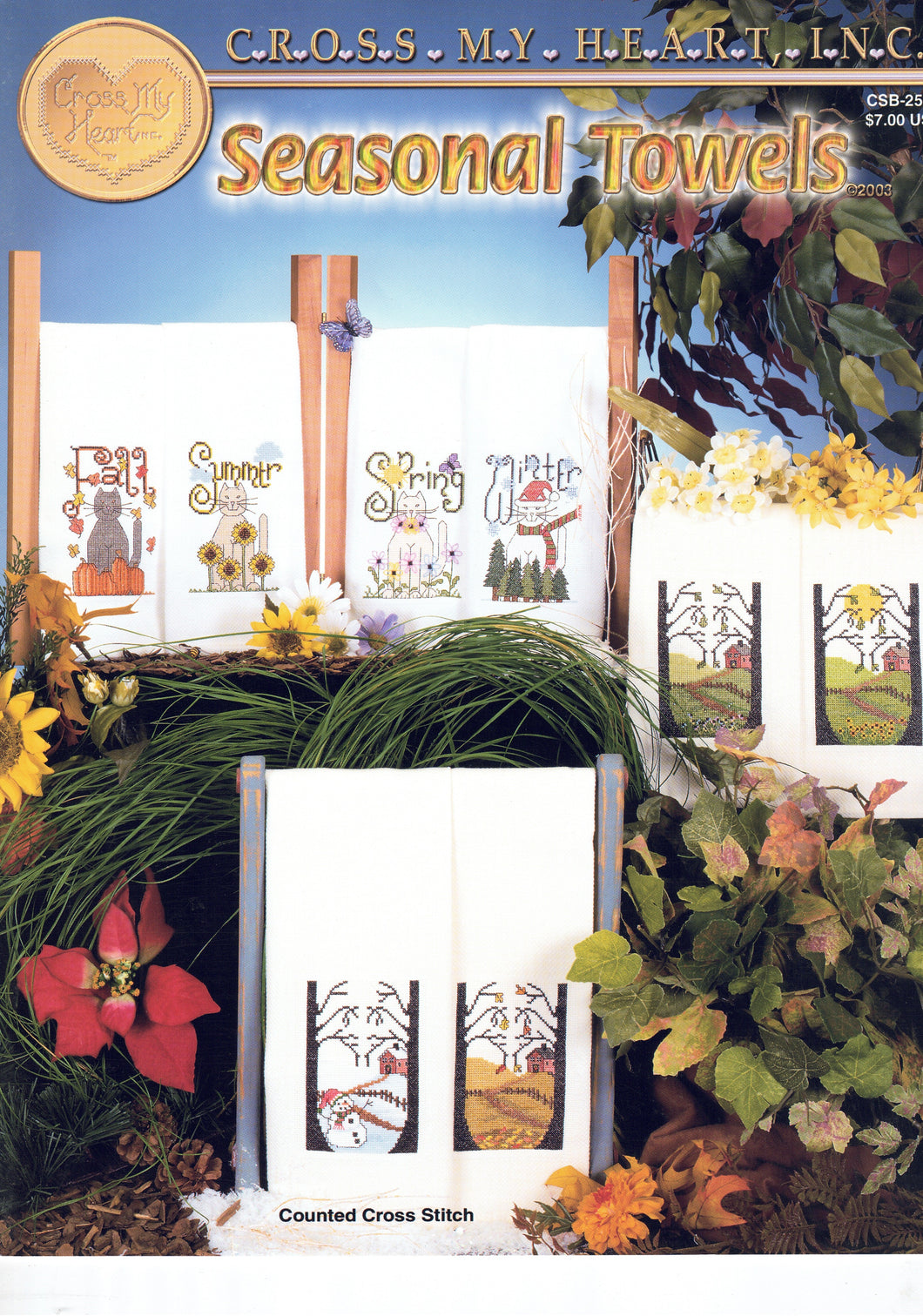Seasonal Towels  Cross Stitch Chart CSB-252