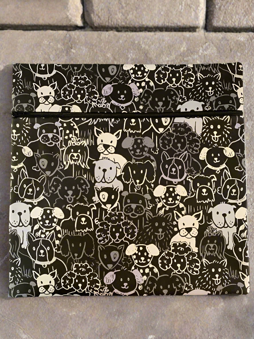 15 ” X 15 ” Inch Sketchy Dogs Project Bag