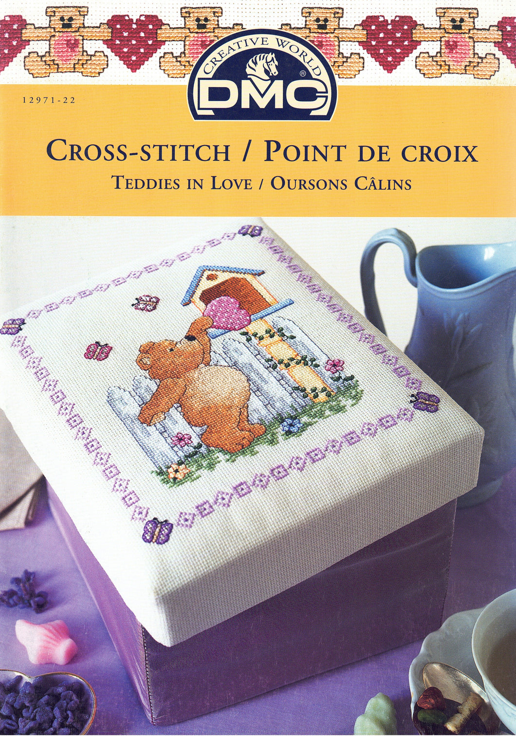 DMC Cross Stitch Chart Teddies in Love