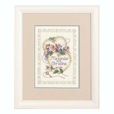 Dimensions Cross Stitch Chart United Hearts Wedding Record Sonia's Needle & Thread