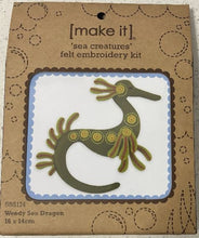 Load image into Gallery viewer, Weedy Sea Dragon - Sea Creatures Felt Embroidery Kit Make It 585174
