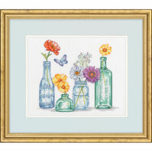 Load image into Gallery viewer, Wildflower Jars Cross Stitch Kit by Dimensions
