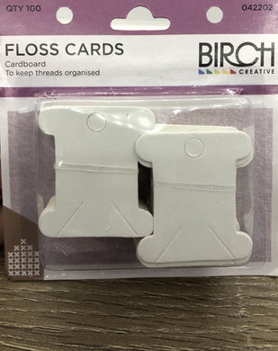 Birch pack 100 cardboard floss bobbins cards.