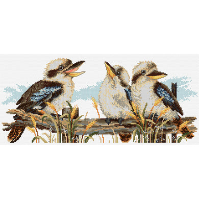 Kookaburra Line Up Cross Stitch Chart Country Threads