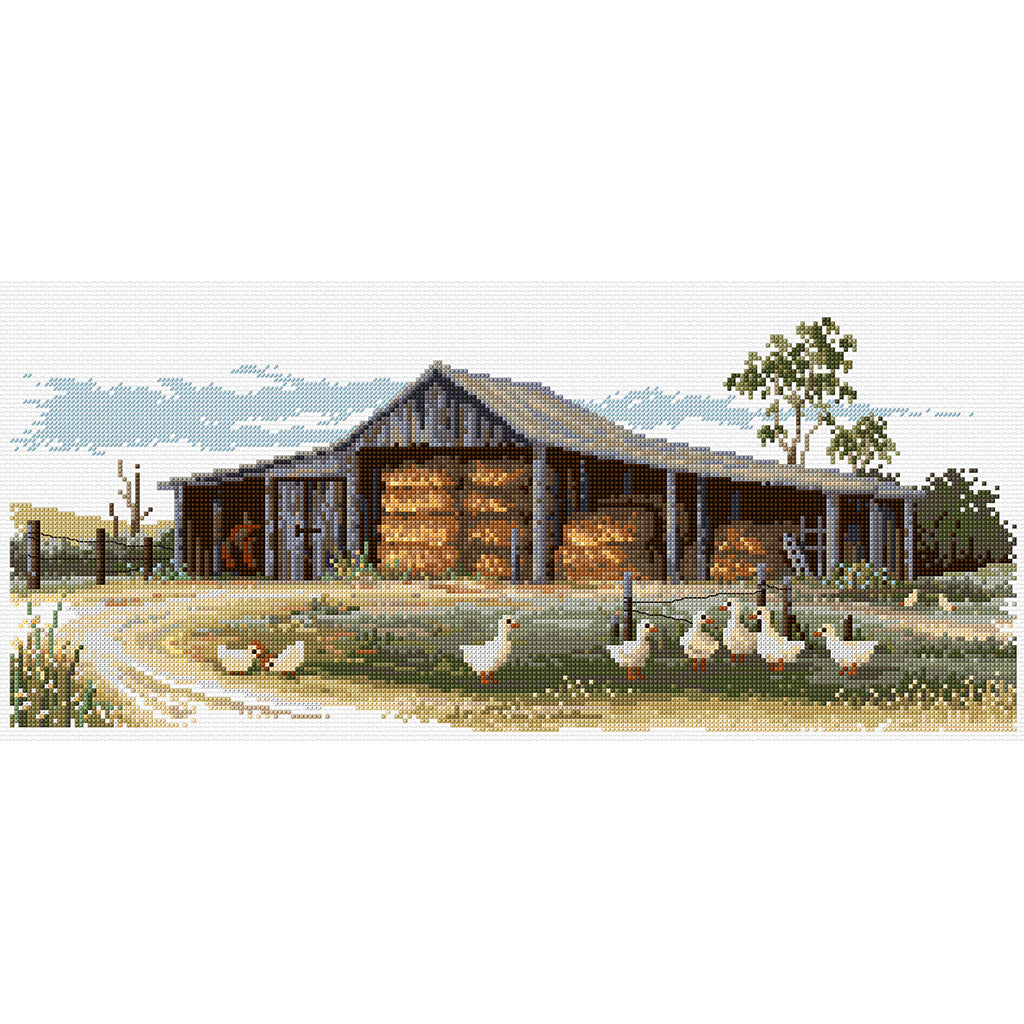 Hay Shed Cross Stitch Chart Country Threads