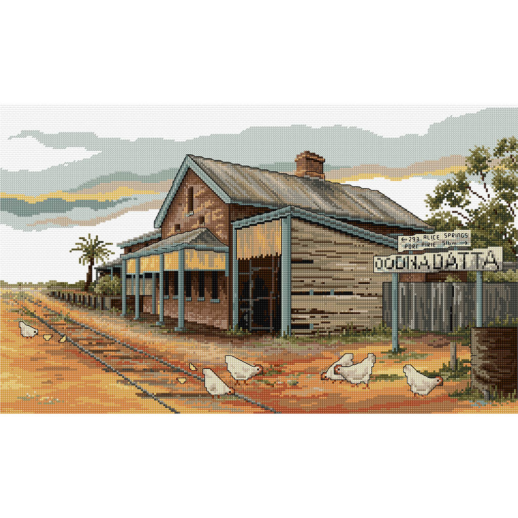 Oodnadatta Railway Cross Stitch Chart Country Threads