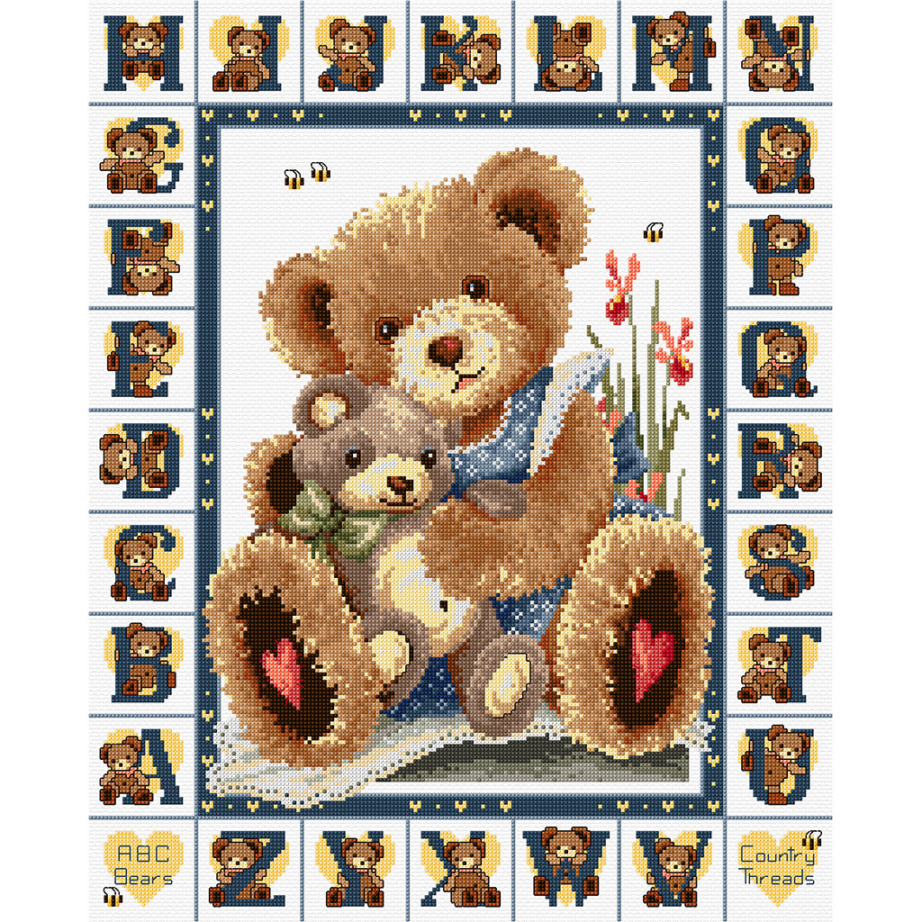 ABC Bears Cross Stitch Chart Country Threads