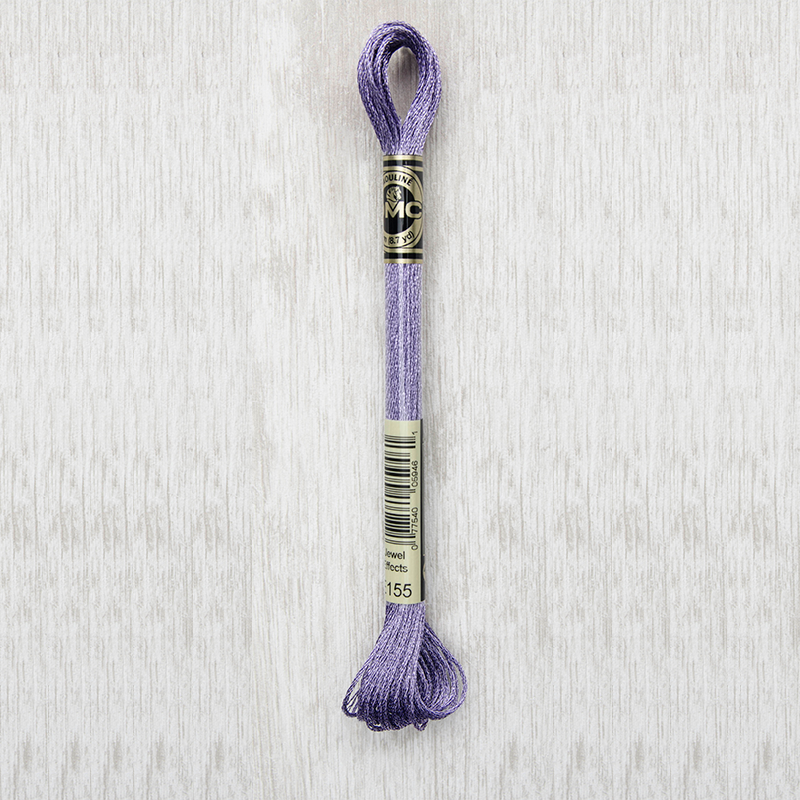 DMC Light Effects Embroidery Floss - Titanium Color 8.7 Yard Polyester Thread