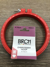 Load image into Gallery viewer, 4&quot; (10cm) Birch Plastic Cross Stitch Embroidery Hoops - Your choice of Colour
