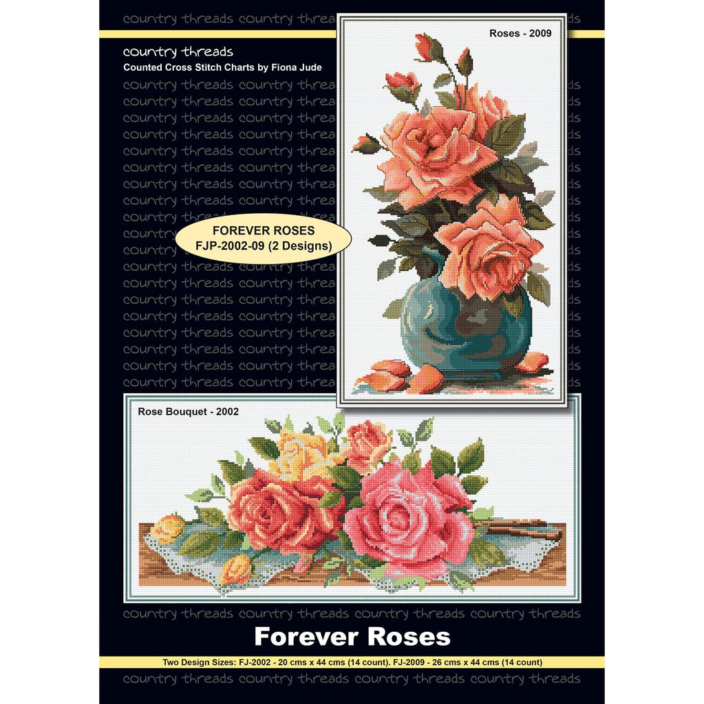 Forever Roses Cross Stitch Chart Book Country Threads