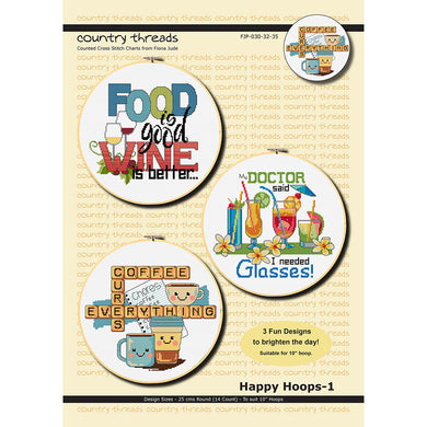 Happy Hoops Cross Stitch Chart Book Country Threads