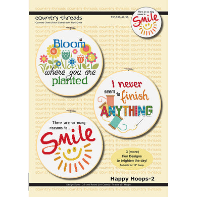 Happy Hoop 2 Cross Stitch Chart Book Country Threads