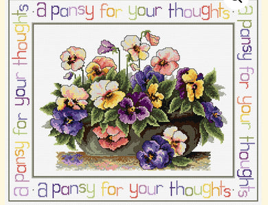 Pansy Thoughts Cross Stitch Chart Country Threads