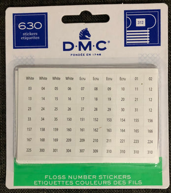 DMC Stranded Cotton number stickers