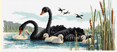 Black Swans Cross Stitch Chart Country Threads