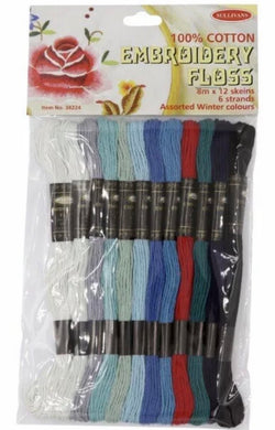 Assorted Winter Colours Embroidery Cross Stitch Thread Sullivans