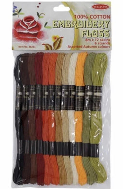 Autumn Cross Stitch Embroidery skeins various colours Sullivans