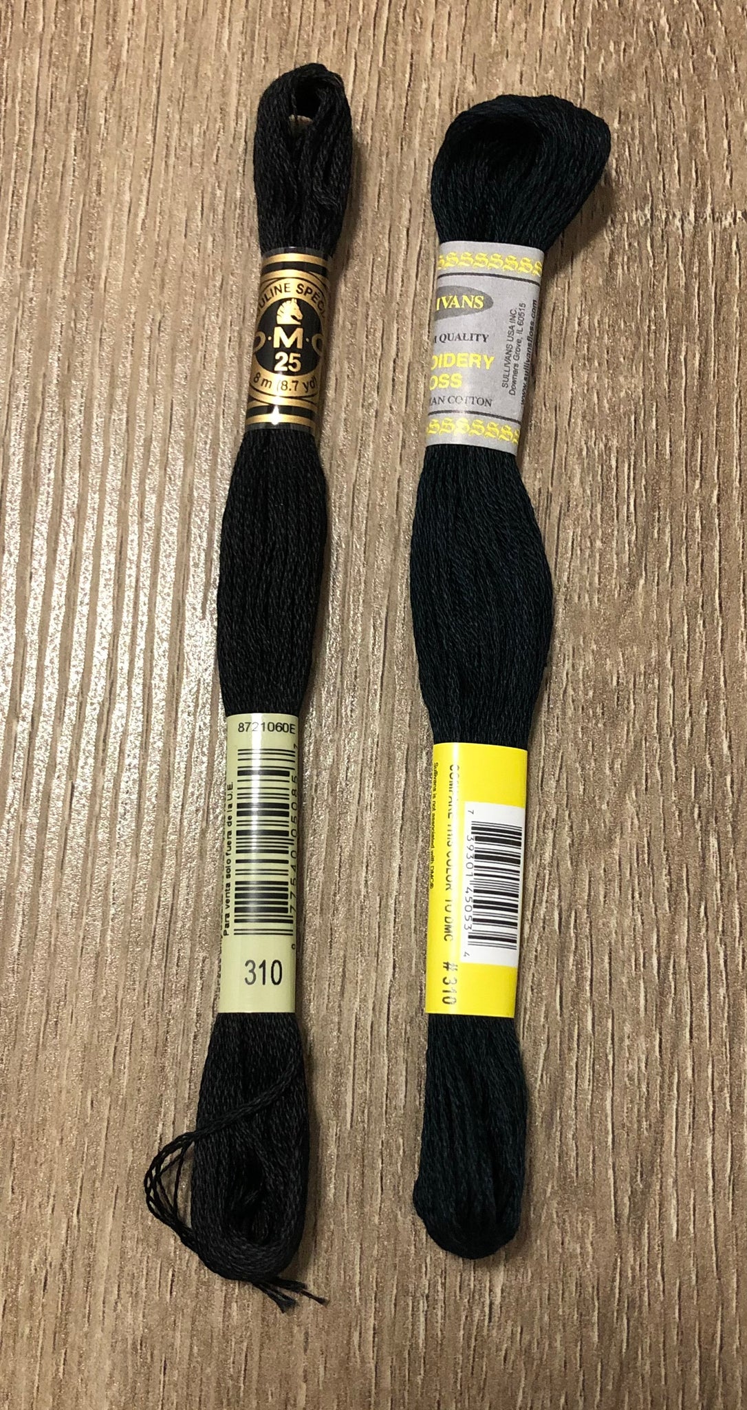 Black 45053 Embroidery Cross Stitch Floss Thread - Compares to DMC 310 –  Sonia's Needle & Thread
