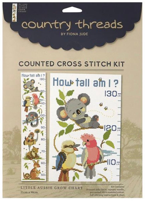 Little Aussie Grow Chart Cross Stitch Kit Country Threads