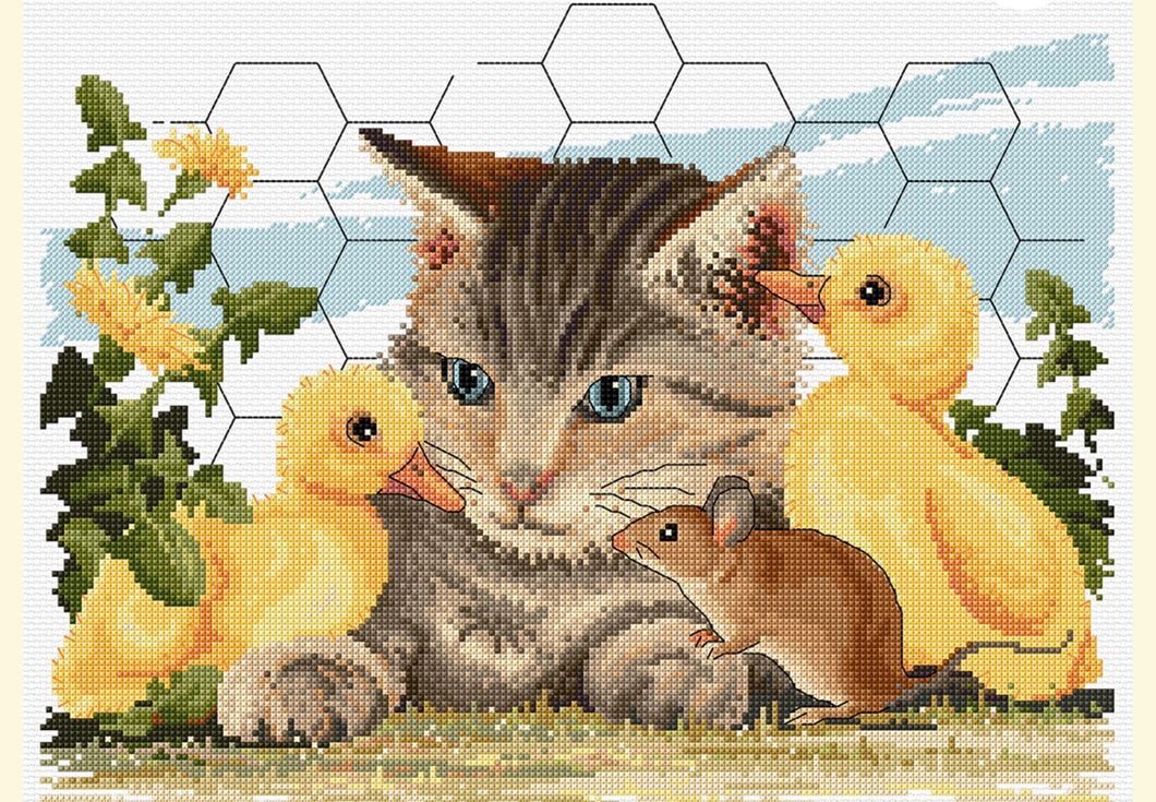 Farmyard Frenemies Cross Stitch Chart Country Threads