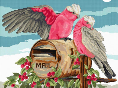 Air Mail Galahs Cross Stitch Chart Country Threads