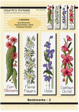 Bookmarks 2 Book Cross Stitch Charts Country Threads