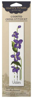 Violas Bookmark Cross Stitch Kit Country Threads