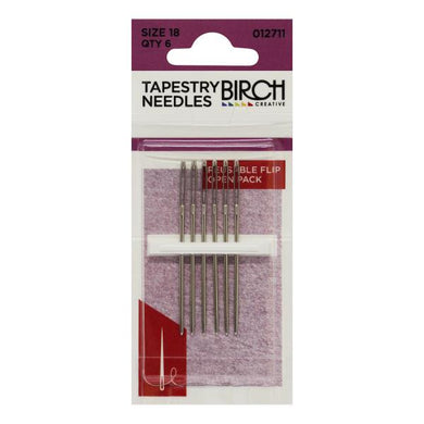 Birch tapestry needles size 18.