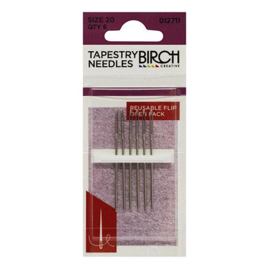 Birch tapestry needles size 20.