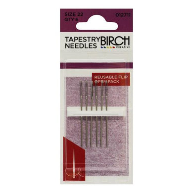 Birch tapestry needles size 22.